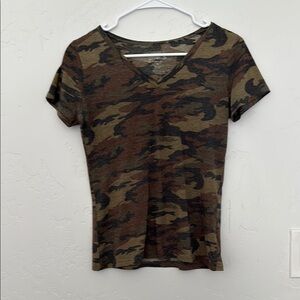 Camo V-Neck Women’s Top